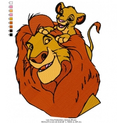Lion King Embroidery Animal_08